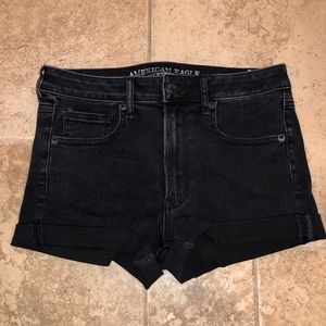 black american eagle jean shorts